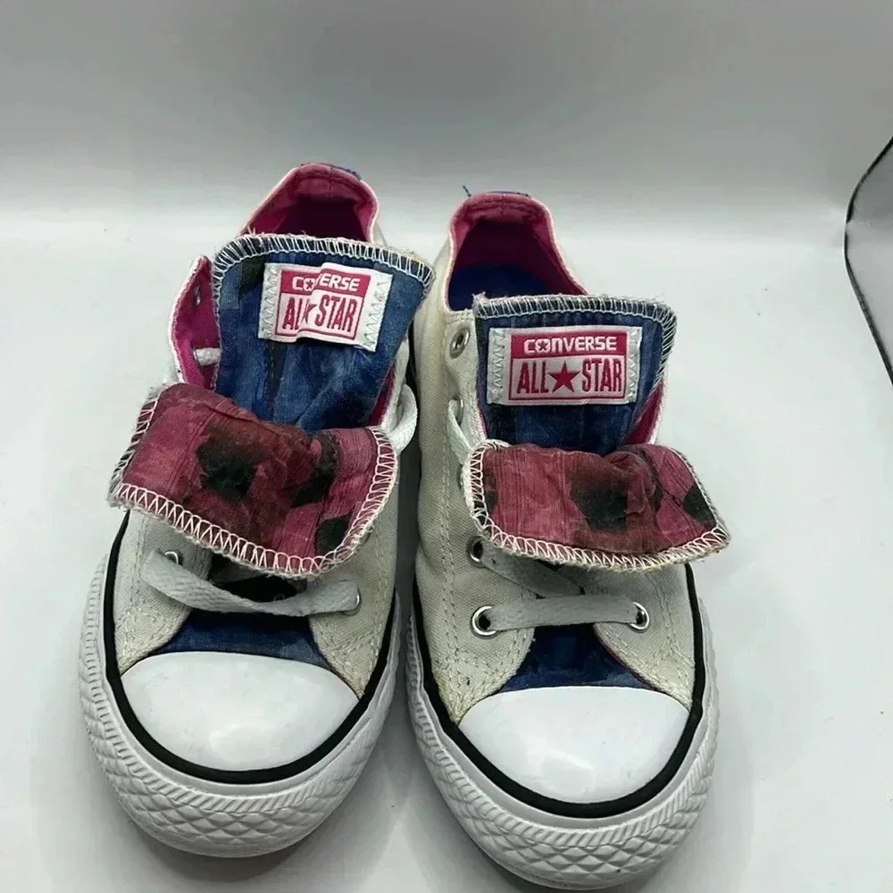 Converse All*Star childs white low tops athletic sneaker 3 girl youth streetwear